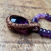Amethyst Pendant, Amethyst Wire Weave Pendant