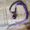 Amethyst Pendant, Amethyst Wire Weave Pendant