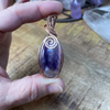 Amethyst Pendant, Amethyst Wire Wrap Pendant