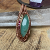 Chrysoprase, Peridot, Ruby Pendant
