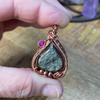 Pyrite & Fire Opal Pendant