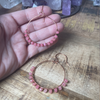 Copper Hoop Earrings with Strawberry Quartz