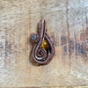 Tigers Eye & Blue Topaz Heady Design Pendant