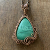 Malachite Wire Weave Pendant