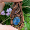 Labradorite Heady Design Wire Weave Pendant, Empath Stone