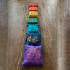 7 Chakra Stone Pillow Set with Symbols, Crystal Healing Tools, Crystal Cushion