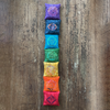 7 Chakra Stone Pillow Set with Symbols, Crystal Healing Tools, Crystal Cushion