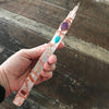 7 Chakra Selenite Wand, Healing Tool, Altar Tool