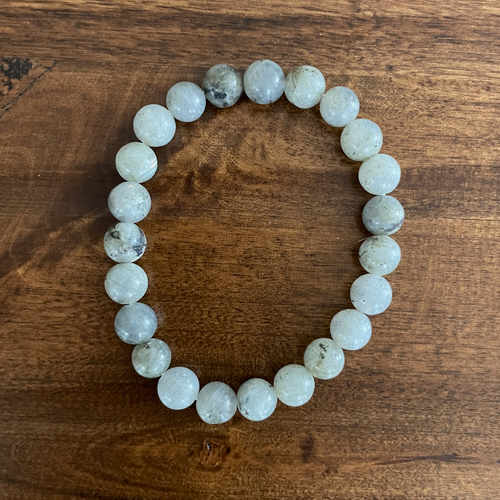 Labradorite 8 mm Round Beaded Stretchy Bracelet, Empath Protection Bracelet
