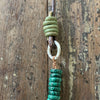 Malachite and Silver Wire Weaved Necklace